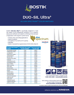 Allura DUO-SIL Color Sheet