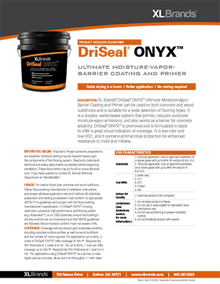 DriSeal ONYX TDS
