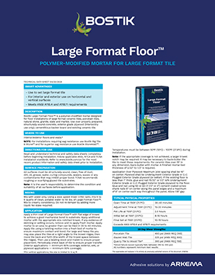 LLF - Large Format Floor TDS