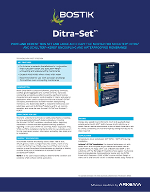 B215550 Ditra-Set Data Sheet