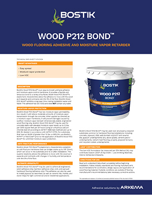 Wood P212 Bond TDS