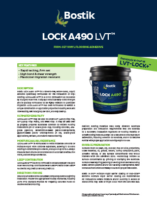 LOCK A490 LVT TDS