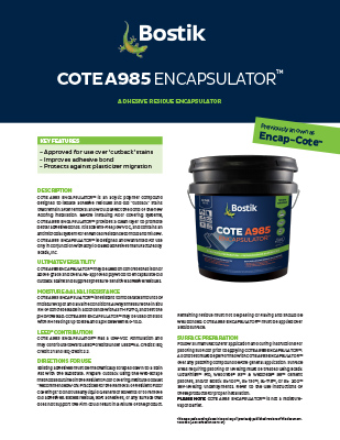 COTE A985 ENCAPSULATOR TDS