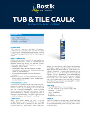 T1385 Tub & Tile Caulk