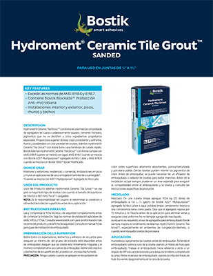 ES Hydroment Ceramic Tile Grout sanded TDS