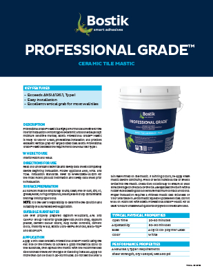 T1492 Professional Grade Mastic TDS