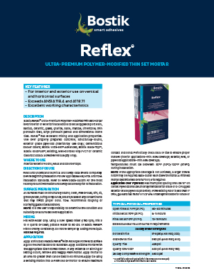 T1536 ReFlex Thin Set Mortar Data Sheet