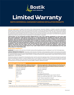 Hardwood Warranty