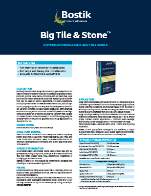 T1567 Big Tile & Stone TDS