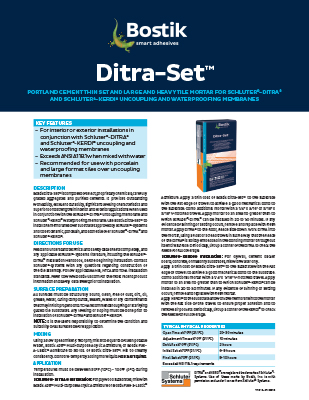 T1576 Ditra-Set Data Sheet