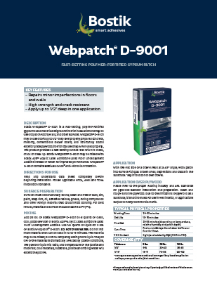 T1641 Webpatch D-9001 Data Sheet