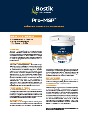 T2293 Pro-MSP TDS French