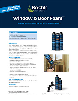 T3707 Window & Door Foam Sell Sheet